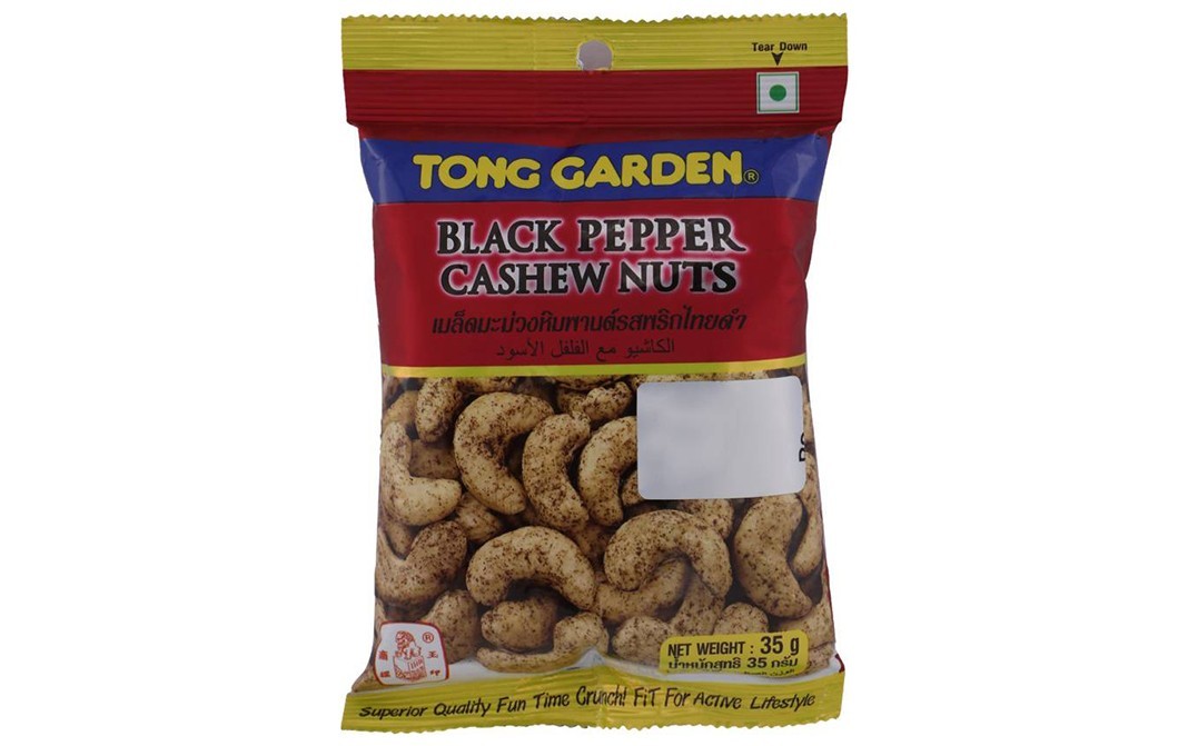 Tong Garden Black Pepper Cashew Nuts   Pack  35 grams